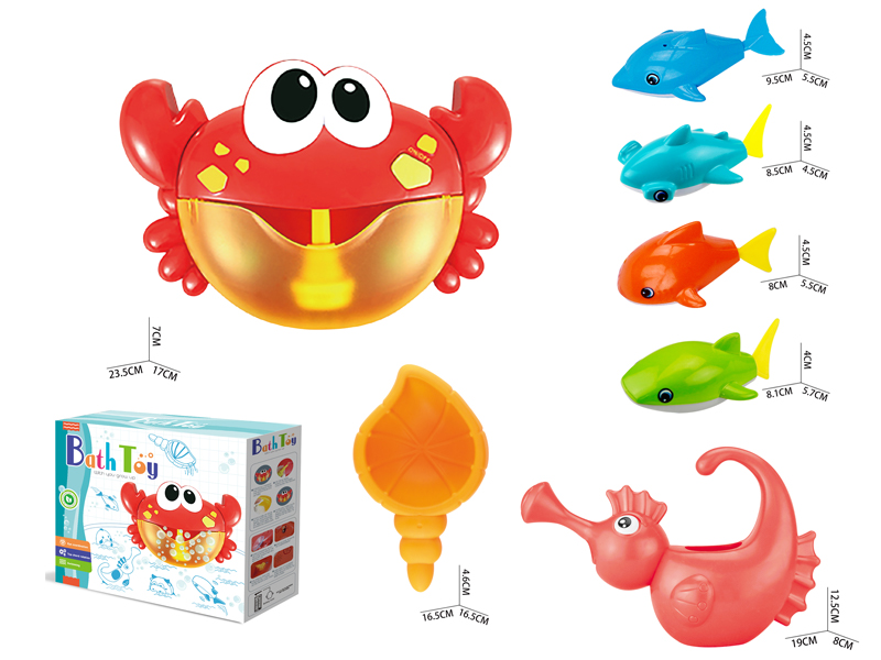 6PCS Bath Water Bubbling Crab Set