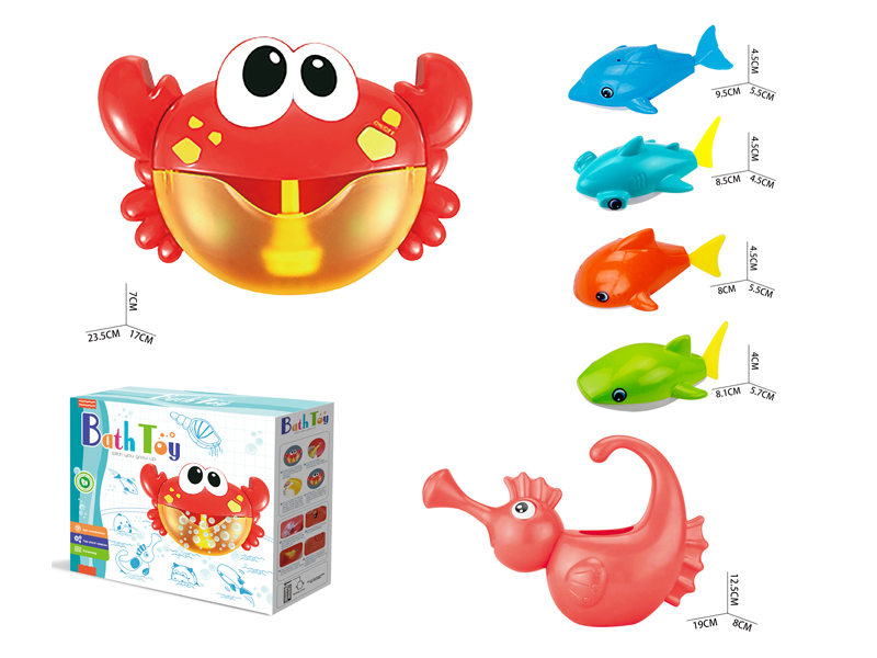 6PCS Bath Water Bubbling Crab Set