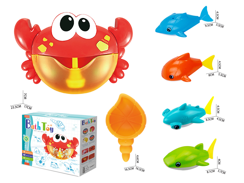 6PCS Bath Water Bubbling Crab Set