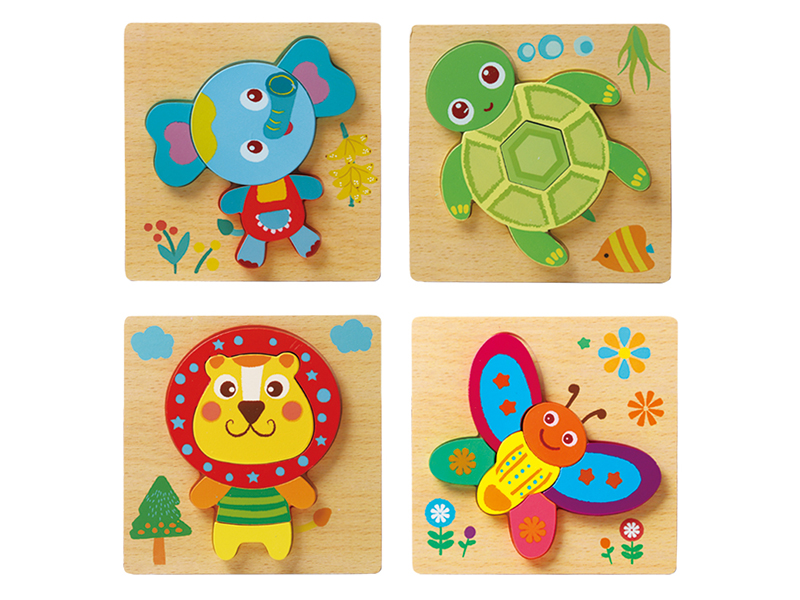 Wooden Stereoscopic Puzzle Set