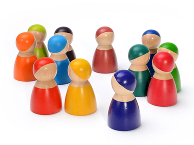 Rainbow Man Building Blocks