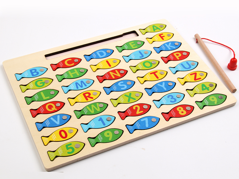Wooden Alphabet Digital Fishing Game