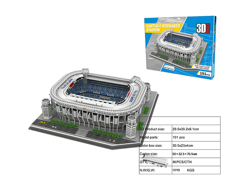 101PCS 3D Puzzle Real Madrid Bernabeu Stadium