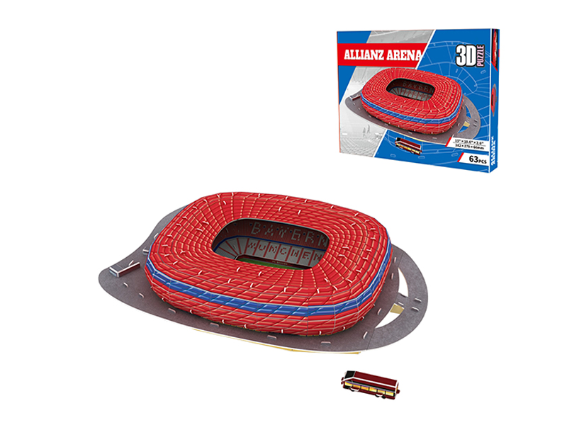 63PCS 3D Puzzle Allianz Munich Stadium