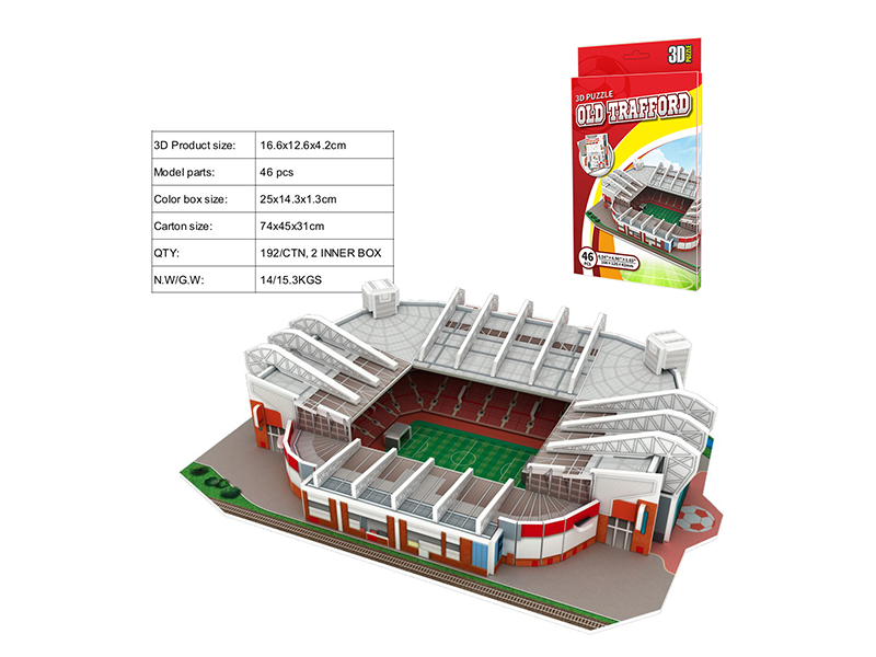 40PCS 3D Puzzle Old Trafford Stadium