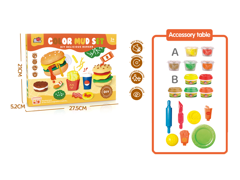 Hamburger Fries Clay Set