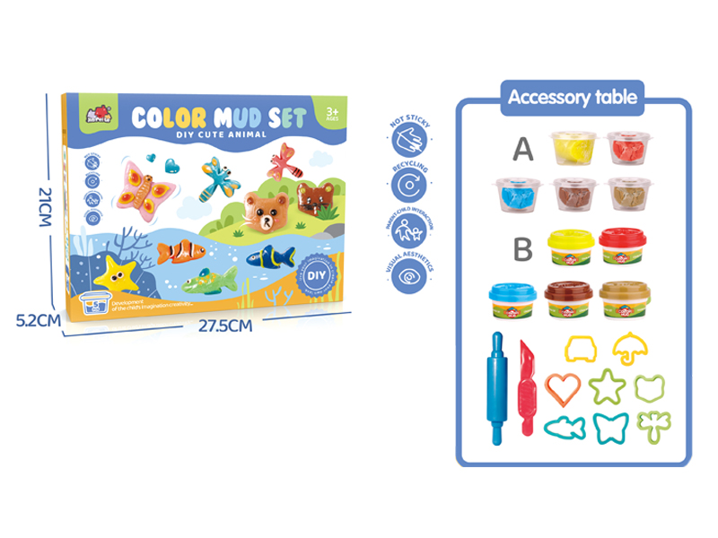 Animal Colored Mud Set