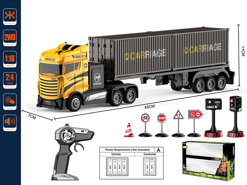 1:16 2.4G 4-Channel Remote Control Trailer