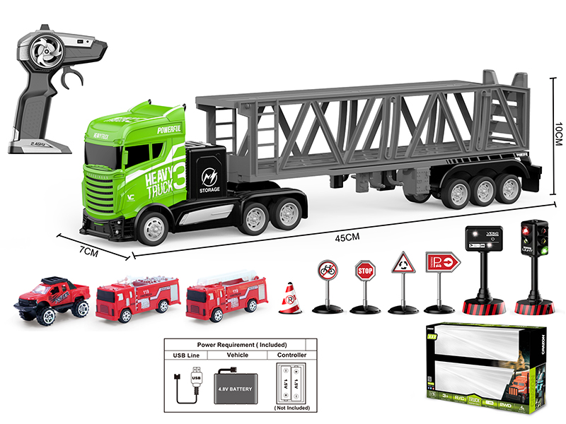 1:16 2.4G 4-Channel Remote Control Trailer(With Fire Engine)