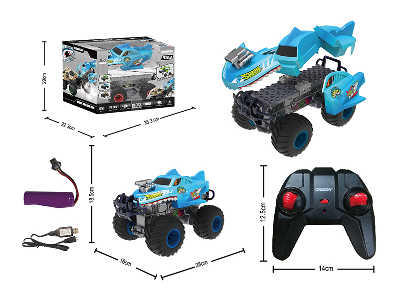 1:16 2.4G Remote Control Big Wheel Off-Road Crash Car