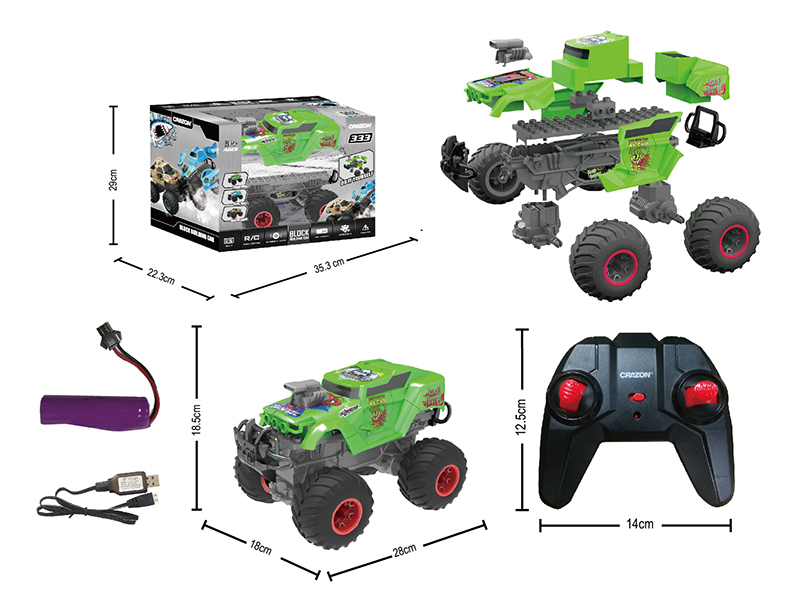 1:16 2.4G Remote Control Big Wheel Off-Road Crash Car