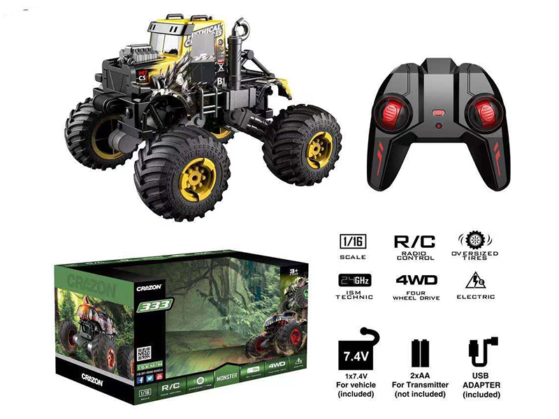 1:16 Remote Control 4WD High Speed Dinosaur Car