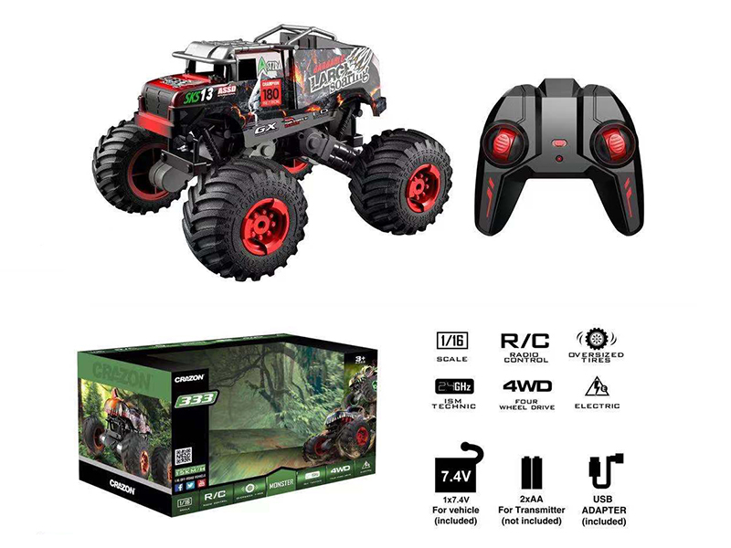 1:16 Remote Control 4WD High Speed Dinosaur Car