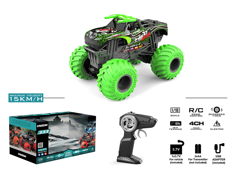 1:18 2.4G Remote Control Big Wheel Cross Country Car