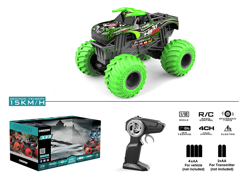 1:18 2.4G Remote Control Big Wheel Cross Country Car