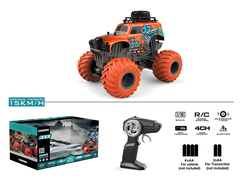 1:18 2.4G Remote Control Big Wheel Cross Country Car