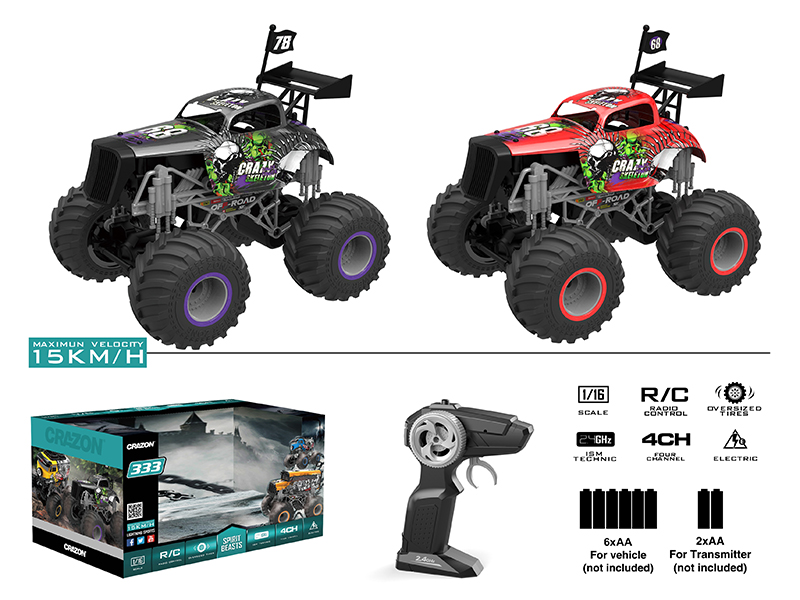1:16 2.4G Remote Control Big Wheel Cross Country Car