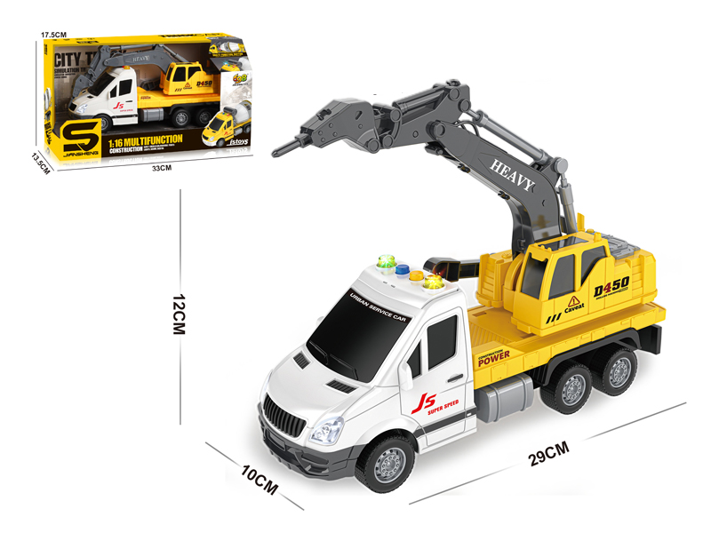 1:16 Friction Drill Car With Light And Music