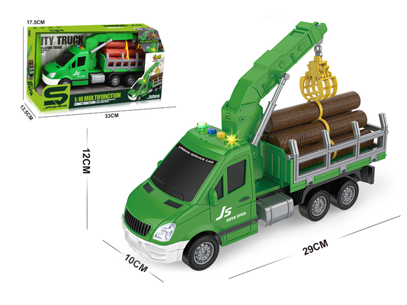 1:16 Friction Wood Transport Vehicle With Light And Music