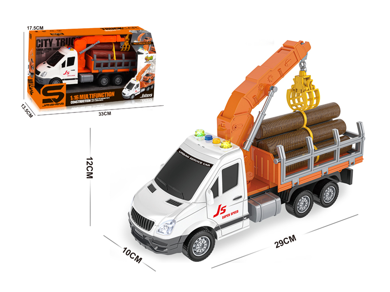 1:16 Friction Wood Transport Vehicle With Light And Music
