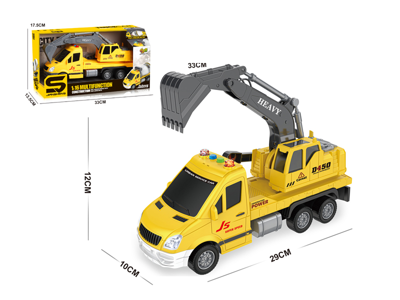 1:16 Friction Excavator With Light And Music
