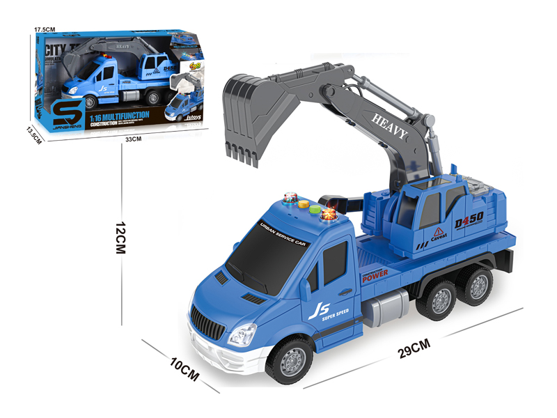 1:16 Friction Excavator With Light And Music