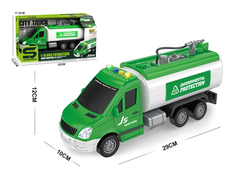 1:16 Friction Fire Truck With Light, Music And Water Spray