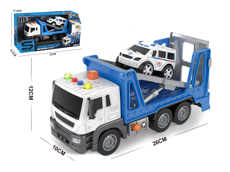 1:16 Friction Road Administration Vehicle With Light, Music And Air Pressure