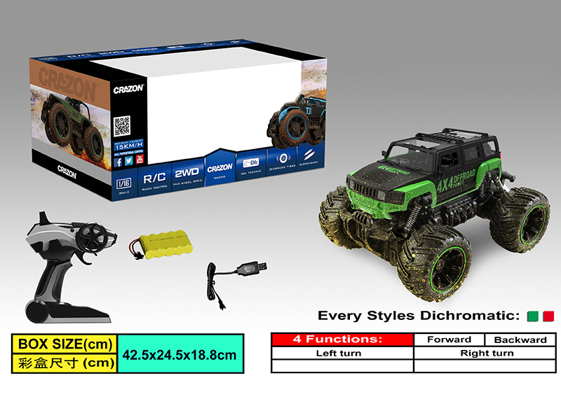 1:16 2.4G 4-Channel Remote Control Cross Country Car