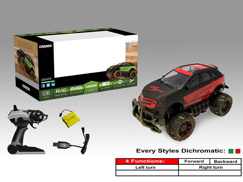 1:18 2.4G 4-Channel Remote Control Cross Country Car