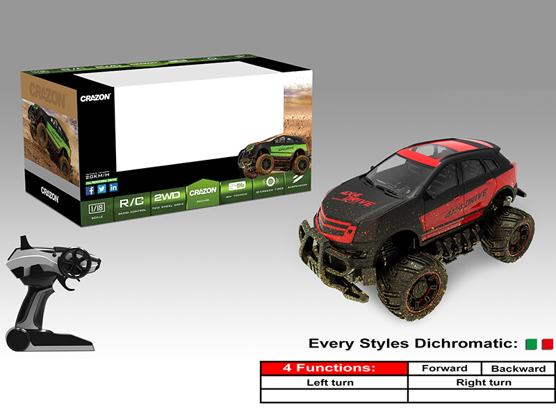 1:18 2.4G 4-Channel Remote Control Cross Country Car