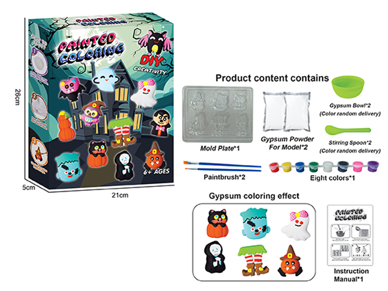 Diy Halloween Plaster Painting