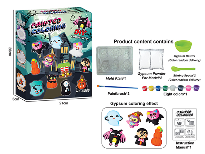 Diy Halloween Plaster Painting