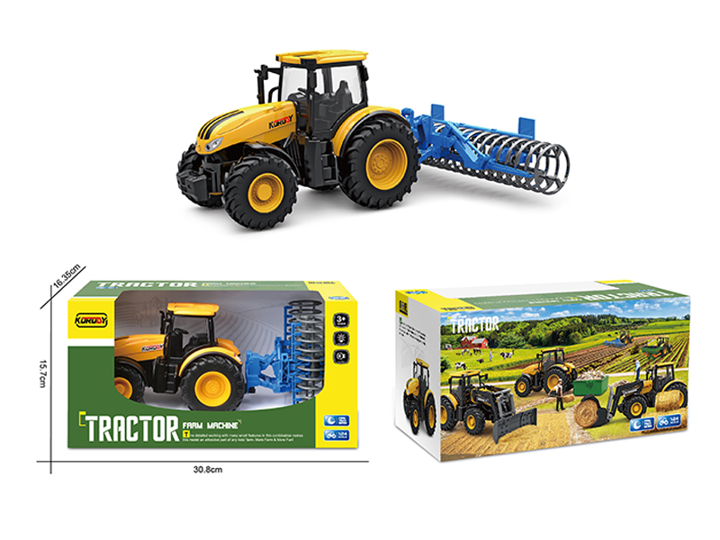 Friction Farmer Flattening Car