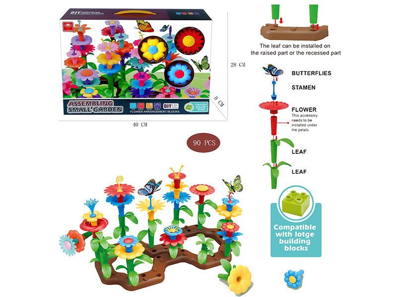 90pcs DIY Garden Building Blocks