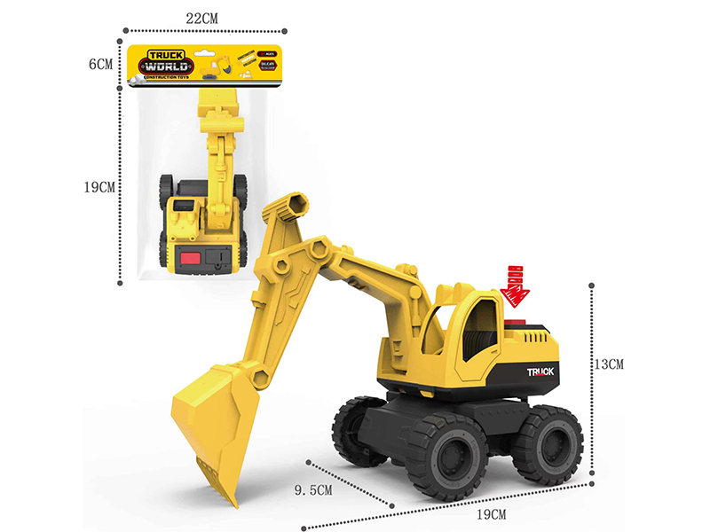 Friction Construction Vehicle Excavator With Sound And Light