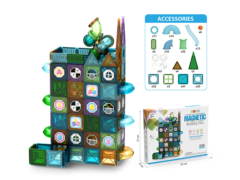 236Pcs Magnetic Disc Ball Pipe