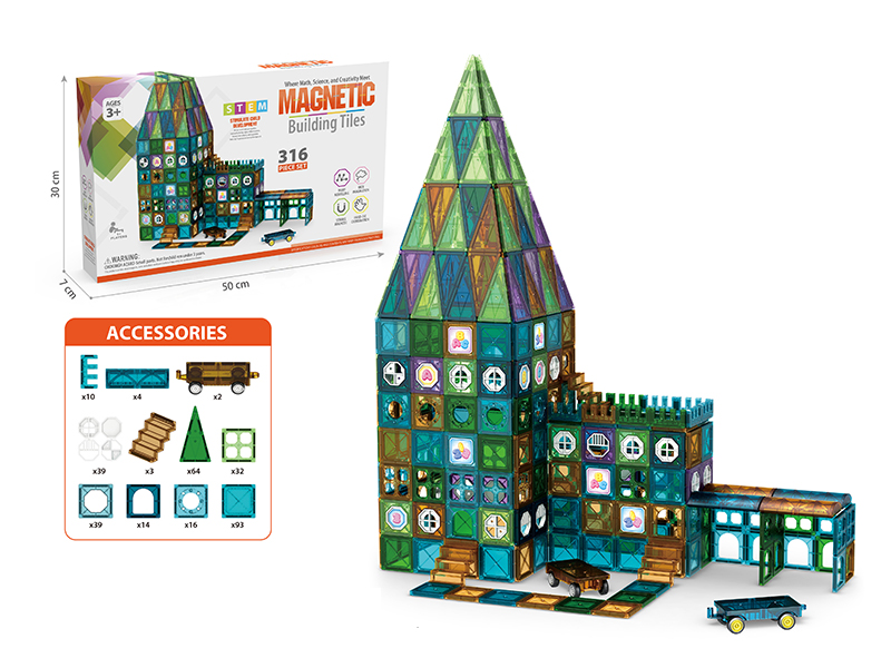 316Pcs Magnetic Chip Building Block Toys