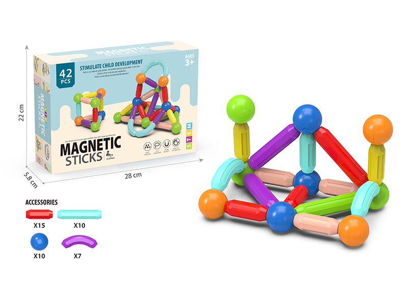 42Pcs Large Magnetic Rod Set