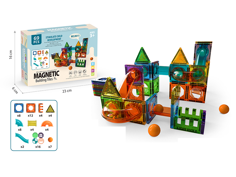 69Pcs Magnetic Disc Ball Pipe