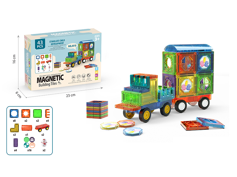 43Pcs Magnetic Chip Building Block Toys