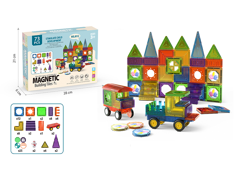 73Pcs Magnetic Chip Building Block Toys