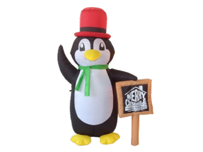 180cm Inflatable Penguin,With 4 LED Lights, Fan And Adaptor
