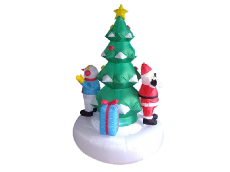 200CM  Inflatable Rotating Christmas Tree, With 6 LED Lights, Fan And Adaptor
