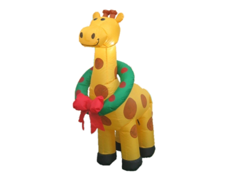 180cm Inflatable Giraffe, With 3 LED Lights, Fan And Adaptor