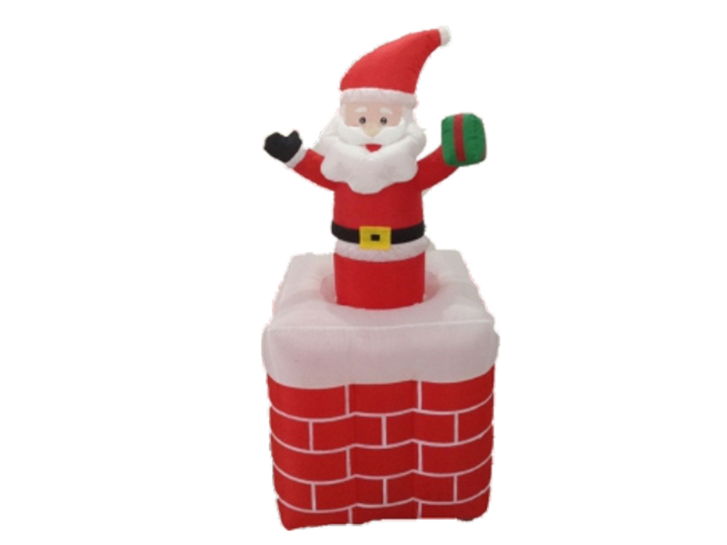 150CM Up & Down  Santa In Giftbox With Up & Down Function, With 3 LED Lights, Fan And Adaptor