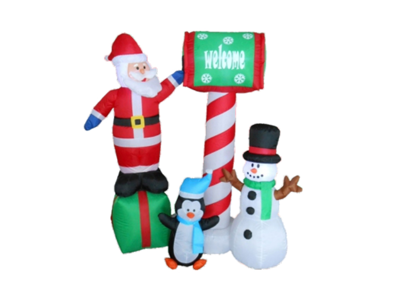 180CM Welcome Santa, With 3 LED Lights, Fan And Adaptor