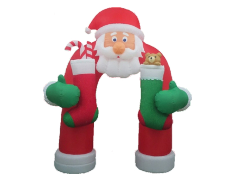 240CM Inflatable Christmas Arch, With 5 LED Lights, Fan And Adaptor