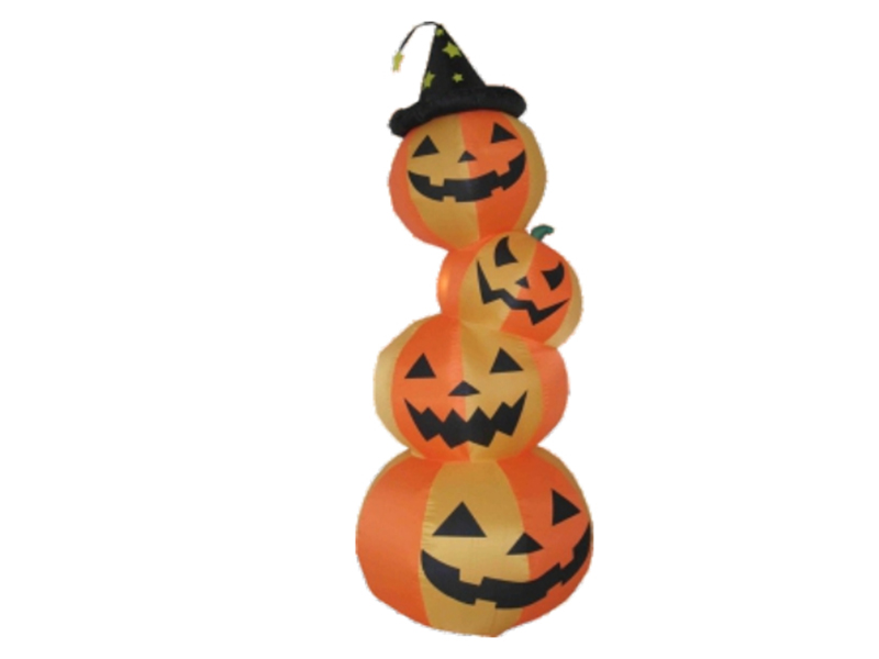 240cm  Inflatable 4 Pumpkin, With LED Lights, Fan And Adaptor