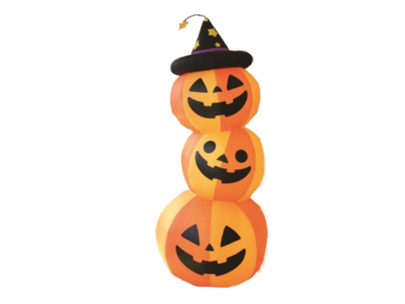 120CM Inflatable Pumpkins, With 3 LED Lights, Fan And Adaptor